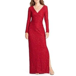 Lauren Ralph Lauren Red Sequin Gown